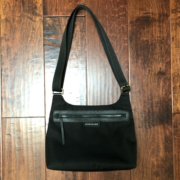 Longchamp Le Pliage Neo Flat Nylon Crossbody - Black - Picture 13 of 14